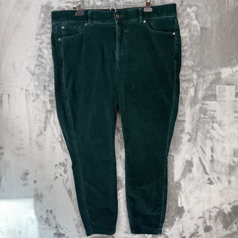 Torrid Bombshell Skinny Corduroy Pants Emerald Green Plus Size 20R High Rise